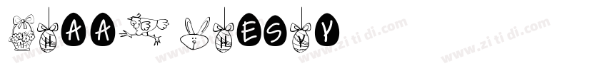 Happy Easter字体转换